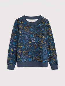 Seasalt Brightwave sweatshirt Drawn Floral Maritime