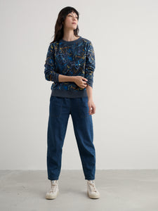 Seasalt Brightwave sweatshirt Drawn Floral Maritime