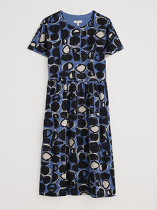 Seasalt Brouse cotton dress Pebble Monoprint Mussel