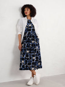 Seasalt Brouse cotton dress Pebble Monoprint Mussel