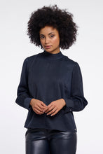 Load image into Gallery viewer, Rino &amp; Pelle Bryanna Reversible bow tie blouse Dark Navy
