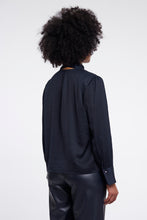 Load image into Gallery viewer, Rino &amp; Pelle Bryanna Reversible bow tie blouse Dark Navy
