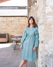 Load image into Gallery viewer, Bibico Kasbah Woodblock print dress Duck Egg
