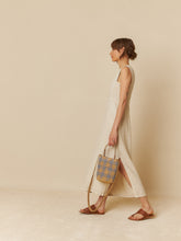 Load image into Gallery viewer, Indi &amp; Cold Button back linen tunic maxi dress Natural
