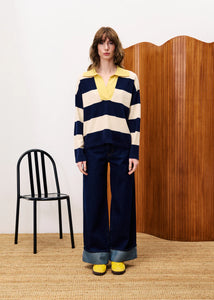 FRNCH Suki wide leg jeans Midnight Blue