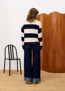 FRNCH Suki wide leg jeans Midnight Blue