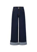 Load image into Gallery viewer, FRNCH Suki wide leg jeans Midnight Blue
