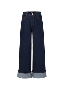 FRNCH Suki wide leg jeans Midnight Blue