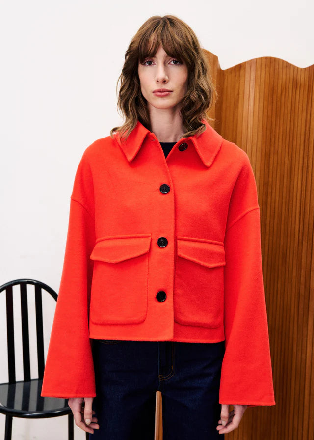 FRNCH Capucine wool blend jacket Orange
