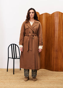 FRNCH Labe trench style tailored coat Camel