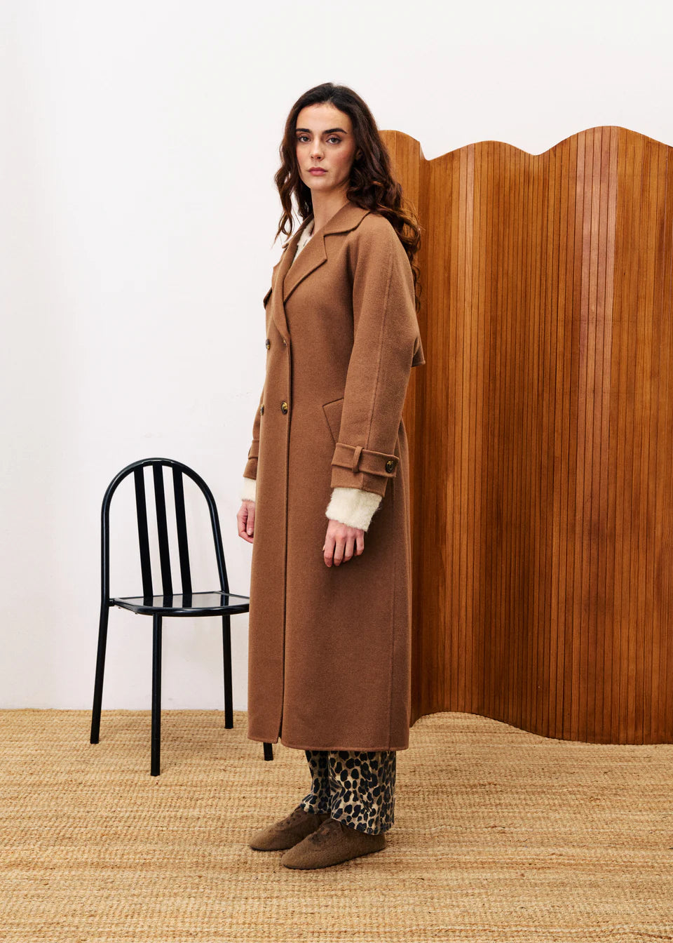 FRNCH Labe trench style tailored coat Camel