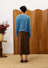 Load image into Gallery viewer, FRNCH Glaieul faux suede skirt Chocolate
