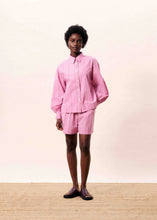 Load image into Gallery viewer, Frnch Nazare Striped wrap back shirt Violet - CW CW 
