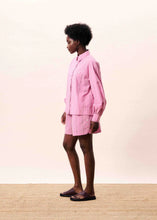 Load image into Gallery viewer, Frnch Nazare Striped wrap back shirt Violet - CW CW 
