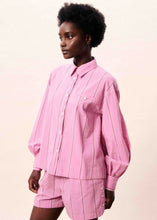 Load image into Gallery viewer, Frnch Nazare Striped wrap back shirt Violet - CW CW 
