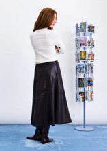 Load image into Gallery viewer, FRNCH Mokpo faux leather midi skirt Fig Brown
