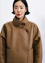 Load image into Gallery viewer, FRNCH Cauldron reversible teddy jacket Camel
