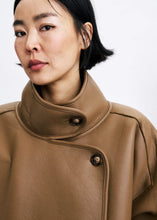 Load image into Gallery viewer, FRNCH Cauldron reversible teddy jacket Camel
