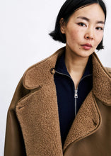 Load image into Gallery viewer, FRNCH Cauldron reversible teddy jacket Camel
