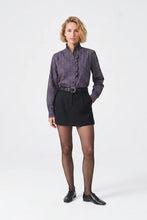 Load image into Gallery viewer, Artlove Saloria woven check ruffle shirt Blue
