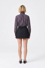 Load image into Gallery viewer, Artlove Saloria woven check ruffle shirt Blue

