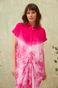 Chico Soleil Yuna Tie dye shirt dress Pink