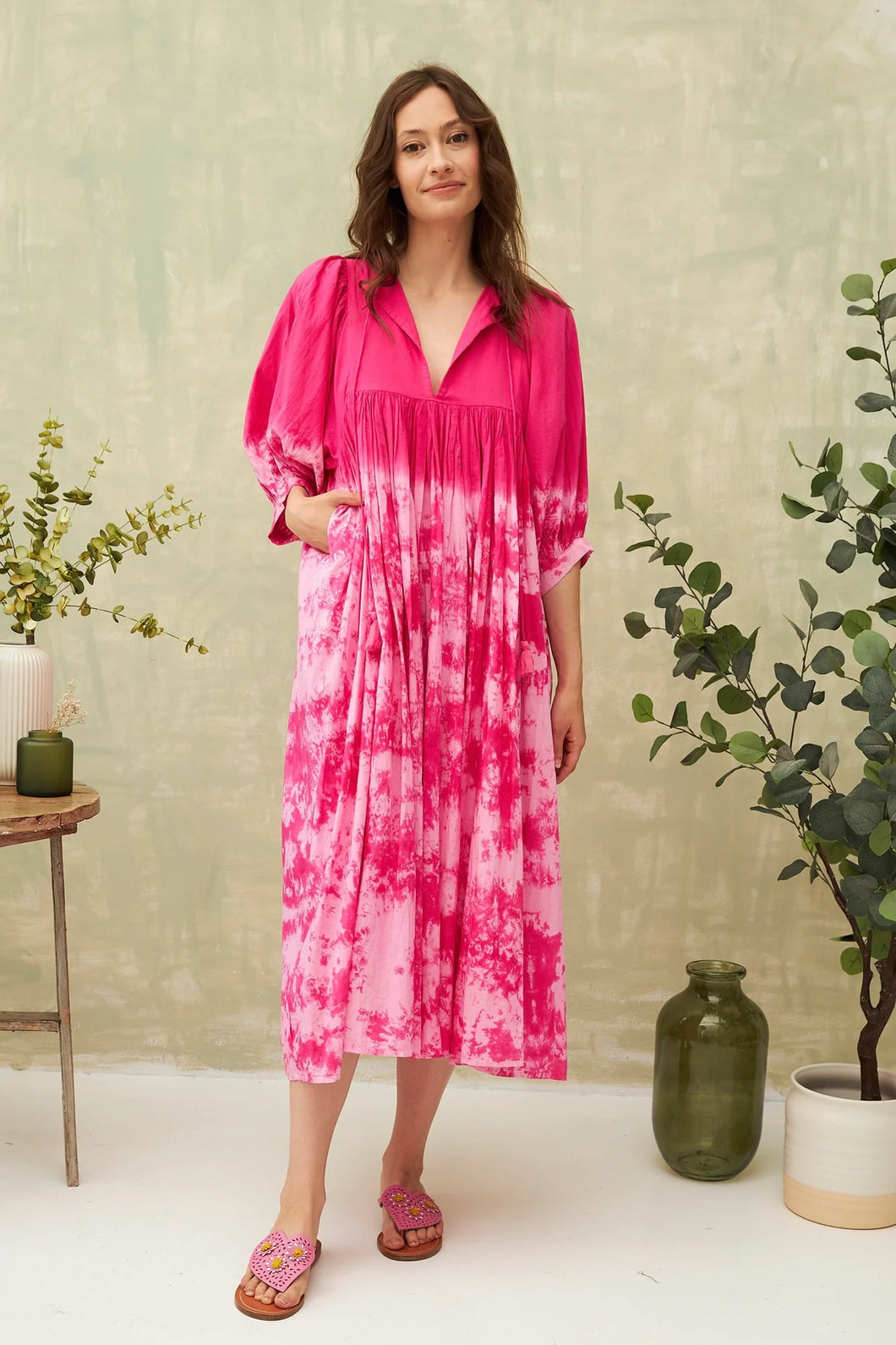 Chico Soleil Bayana Tie Dye dress Pink