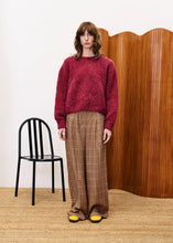 Load image into Gallery viewer, FRNCH Camelia teddy bouclé knit jumper Bordeaux
