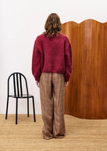Load image into Gallery viewer, FRNCH Camelia teddy bouclé knit jumper Bordeaux

