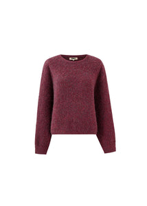 FRNCH Camelia teddy bouclé knit jumper Bordeaux