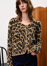 Load image into Gallery viewer, FRNCH Begonia print cardigan jacket Leopard
