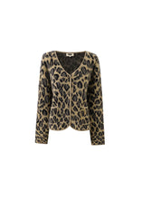 Load image into Gallery viewer, FRNCH Begonia print cardigan jacket Leopard
