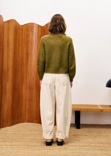 Load image into Gallery viewer, FRNCH Bergamot embellished cardigan Olive
