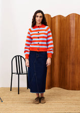 Load image into Gallery viewer, FRNCH Morand striped cardigan Orange Stripe
