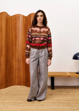 Load image into Gallery viewer, FRNCH Abyssin arty jacquard cardigan Marron Glace
