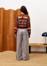 Load image into Gallery viewer, FRNCH Abyssin arty jacquard cardigan Marron Glace
