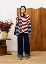 Load image into Gallery viewer, FRNCH Persan stripe jumper and scarf set Multi
