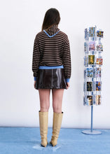 Load image into Gallery viewer, FRNCH Kastro cardigan and scarf set Ice Chocolate
