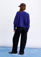 Load image into Gallery viewer, FRNCH Chici double button closure cardigan Electric Blue
