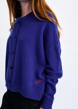 Load image into Gallery viewer, FRNCH Chici double button closure cardigan Electric Blue
