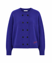 Load image into Gallery viewer, FRNCH Chici double button closure cardigan Electric Blue
