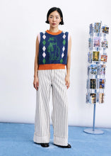 Load image into Gallery viewer, FRNCH Torquay dog jacquard knit tank Marine
