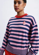 Load image into Gallery viewer, FRNCH Akita contrast rib sweater Rose Marine
