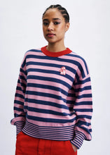 Load image into Gallery viewer, FRNCH Akita contrast rib sweater Rose Marine
