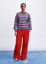 Load image into Gallery viewer, FRNCH Akita contrast rib sweater Rose Marine
