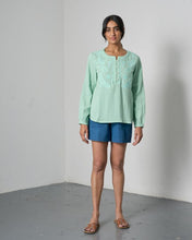 Load image into Gallery viewer, Bibico Petra textured denim day shorts Indigo - CW CW 
