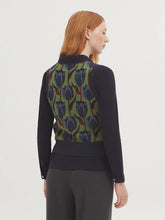 Load image into Gallery viewer, Nice things Tulip motif knitted jacquard tank top Kiwi Green
