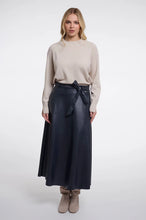 Load image into Gallery viewer, Rino &amp; Pelle Chelsea faux leather skirt Dark Navy

