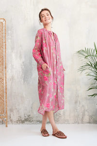 Chico Soleil Talula floral print  voile dress Dusky Geranium