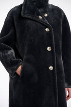 Load image into Gallery viewer, Rino &amp; Pelle Cilou Faux fur high collar coat Deep Iron
